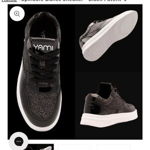 Yami Spin Sole Dance Black Glitter Sneakers
